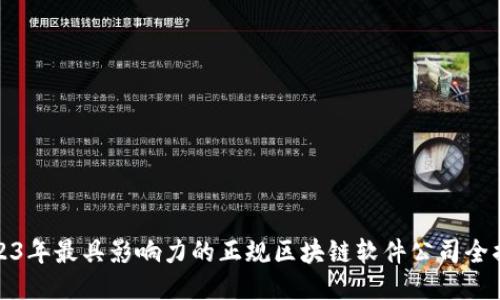 2023年最具影响力的正规区块链软件公司全揭秘
